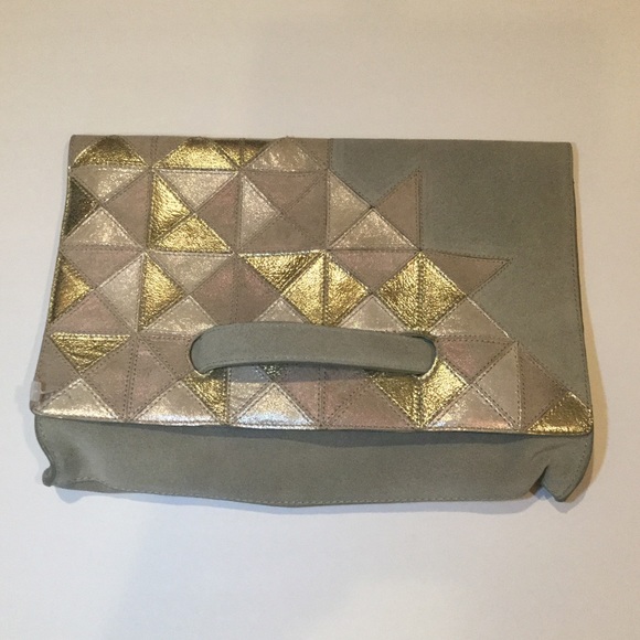 New Anthropologie Miss Albright Tangram Clutch - Picture 4 of 7